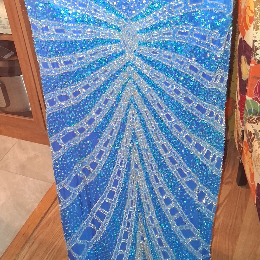 Studio 17 Royal Blue Sequin Gown - Picture 2 of 4